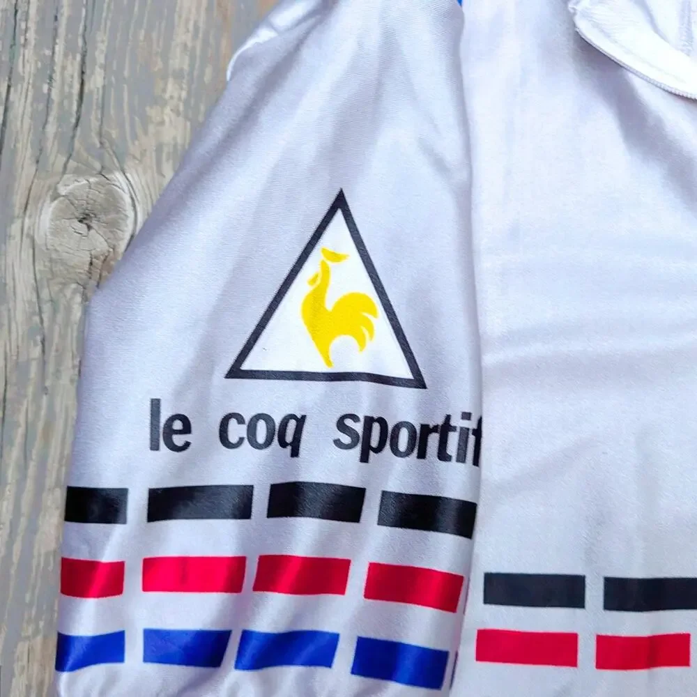 Vintage Le Coq Sportif Cycling Jersey Made in Italy Retro Bike Shirt M L'Eroica